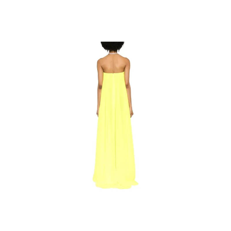 OSCAR DE LA RENTA SS24 Sleeveless Dress Women's Fluorescent Yellow-2