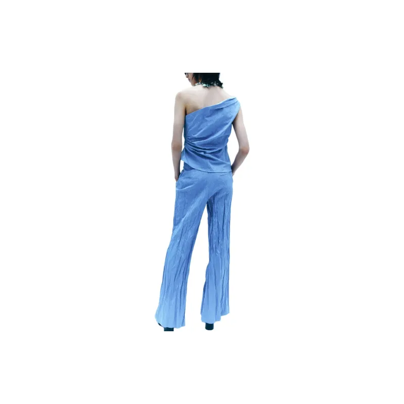 ZARA ZW Series T Shirt Women's Light Blue-3
