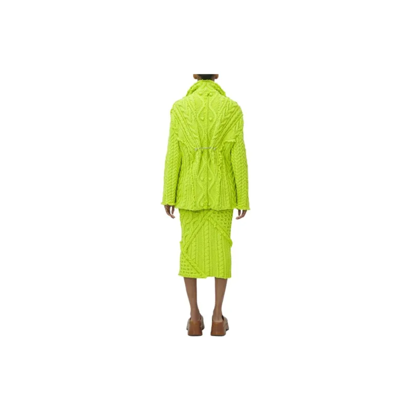 Alexander McQueen FW24 Knitwear Women's Fluorescent Yellow-2