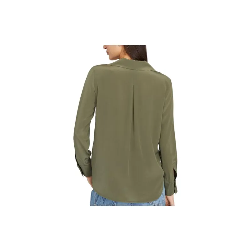 CLUB MONACO Shirt Women's Olive Green-3