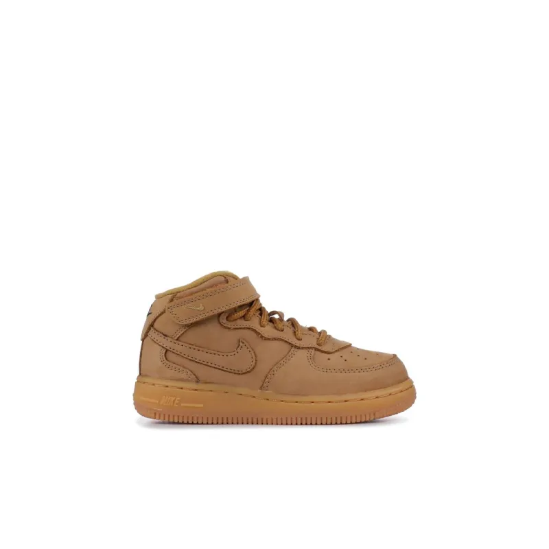 Nike Air Force 1 Mid Top Toddler Shoes Wheat Infant And Toddler-1