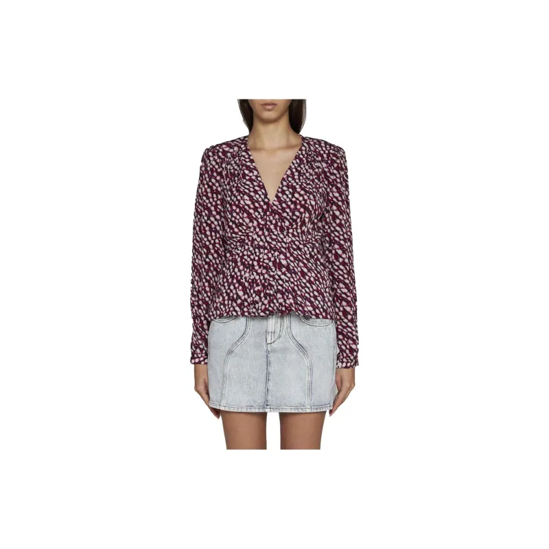 ISABEL MARANT ETOILE Graphic Printed V Neck Shirt-2