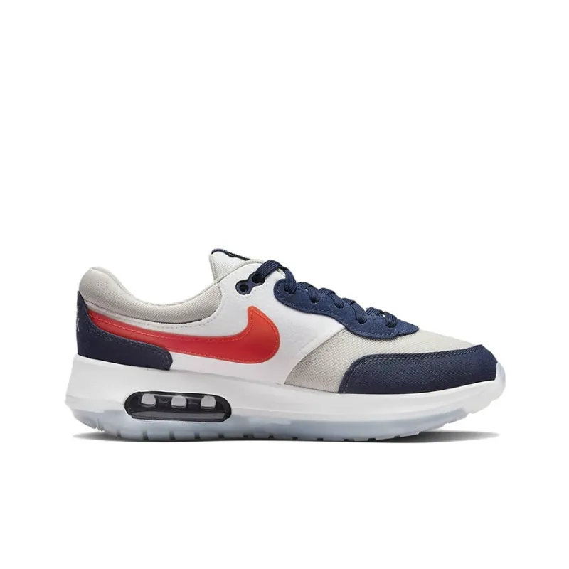 Nike Air Max Motif Cushioning, Slip Resistant, And Abrasion Resistant Low Top Kids' Running Shoes Blue Orange Teenagers-1