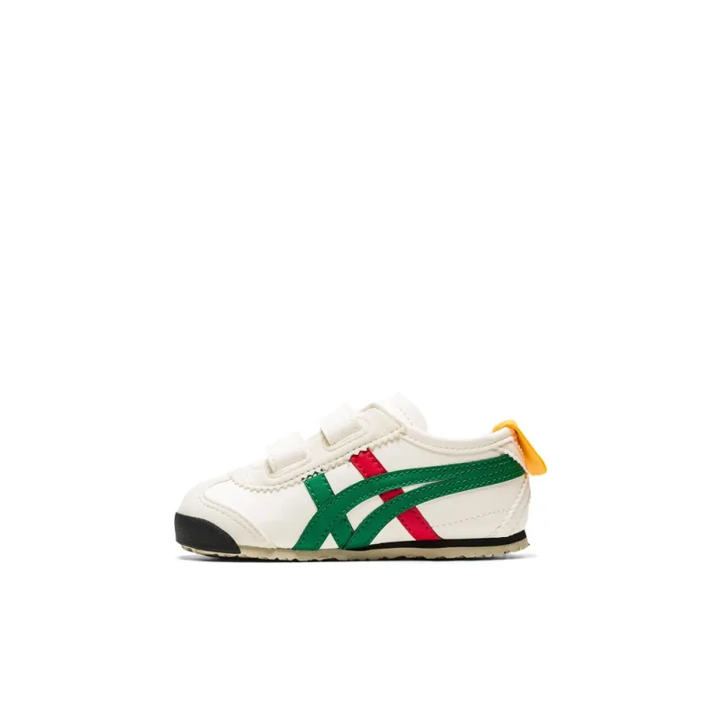 Onitsuka Tiger MEXICO 66 TS Anti Slip Wear Resistant Low Top Sports Casual Shoes White Green Infant And Toddler-0