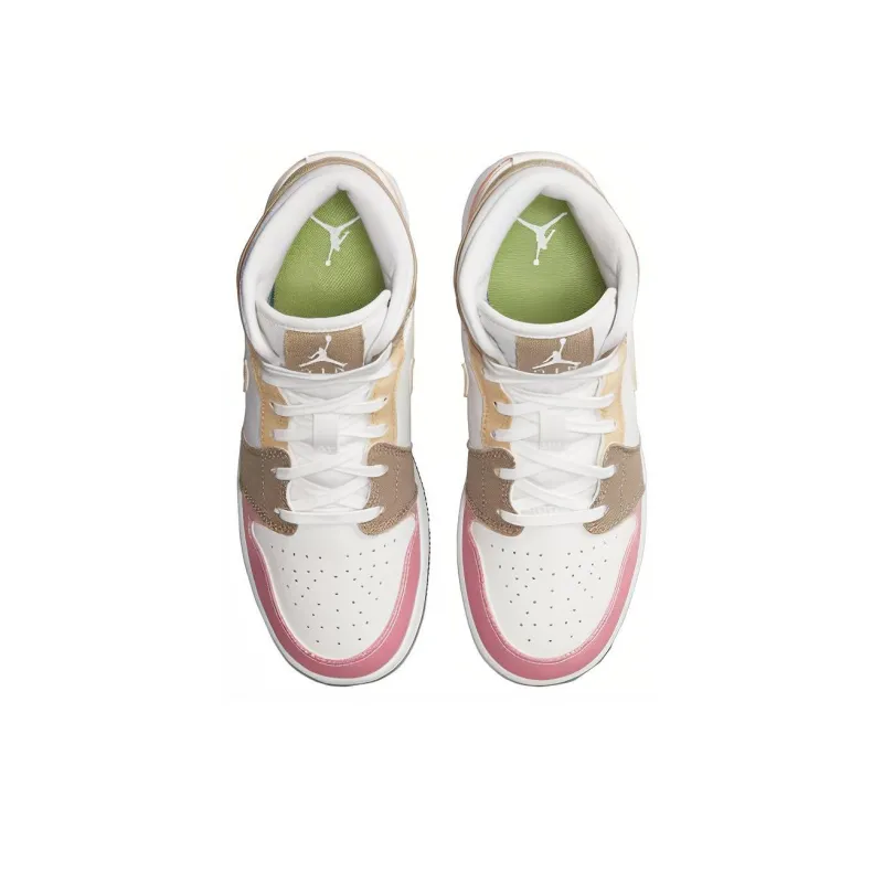Jordan 1 Mid SE Pastel Vivid Green Grind GS-5