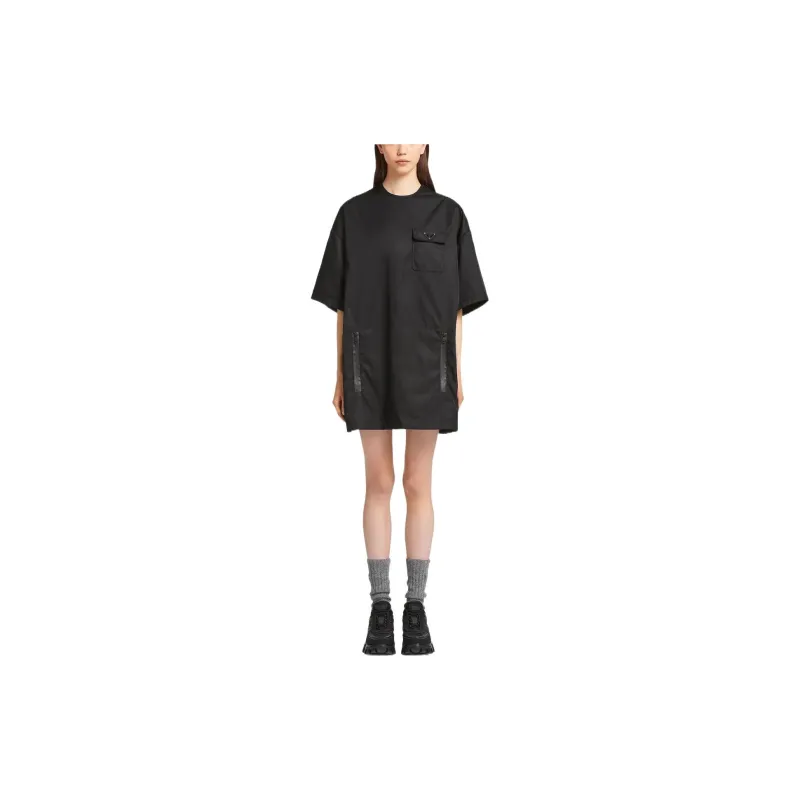 PRADA Short-Sleeved Dresses Women's Black-2