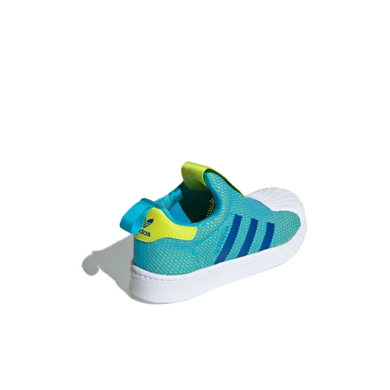 Adidas Originals 360 C Breathable Low Top Kids' Skateboarding Shoes Teal Children Aged 3 7 Years Old-3