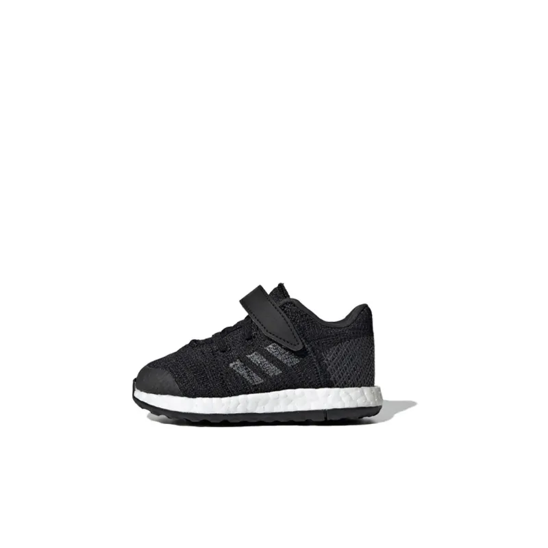 Adidas Pureboost Go El I Slip-Resistant Low-Top Toddler Shoes Black White Infant And Toddler-0