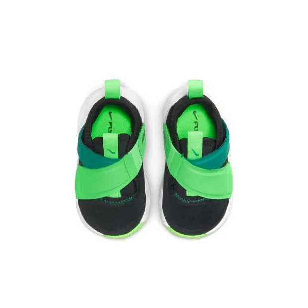 Nike Flex Advance Slip Resistant, Abrasion Resistant, Breathable Low Top Running Shoes Black Green Infant And Toddler-3