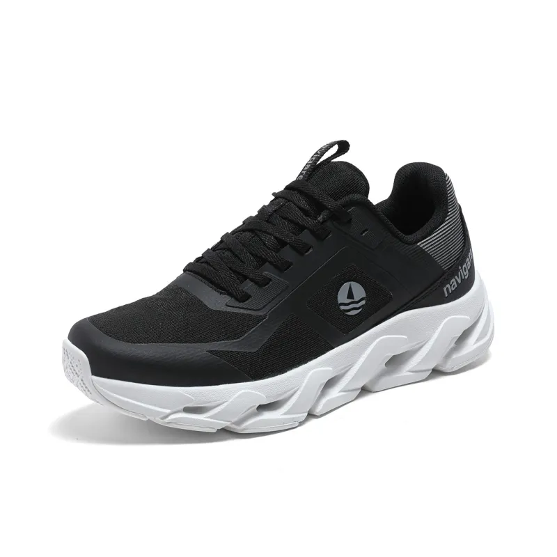 NAVIGARE Trendy Jogger Running Shoes Men Low Top Black/Gray/White/Gray/Orange/Red-1