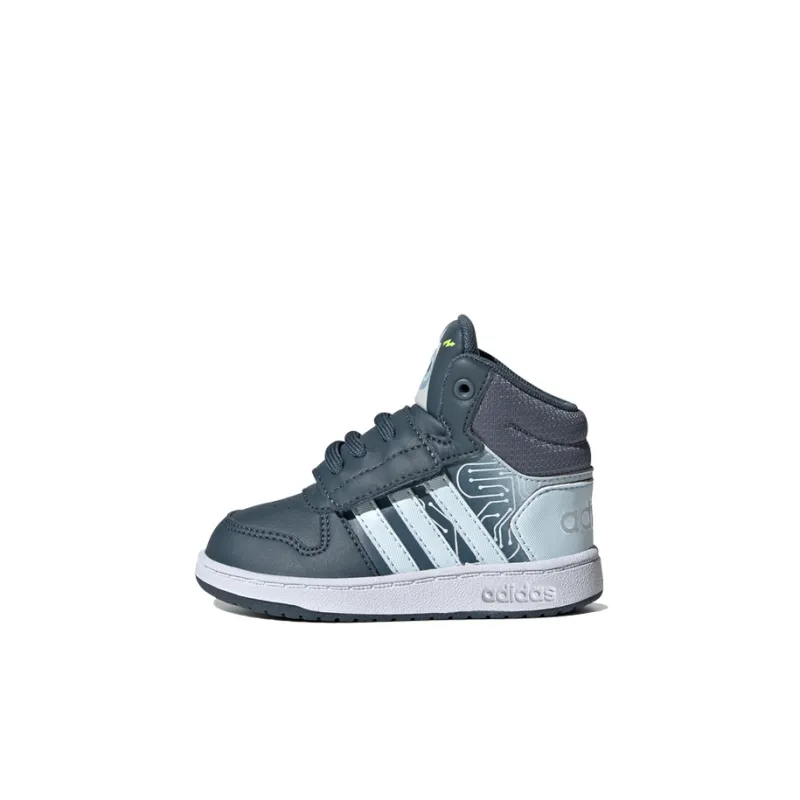 Adidas Neo Hoops Mid 2.0 I TD Mid Top Skateboard Shoes Blue White Infant And Toddler-0