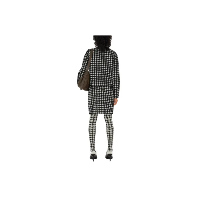 Burberry Houndstooth Pattern Knitted Mini Skirt-3