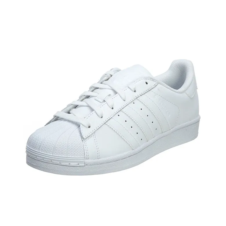 Adidas Originals Foundation J Slip Resistant Shock Absorbers Low Top Skateboard Shoes White Teenagers-2