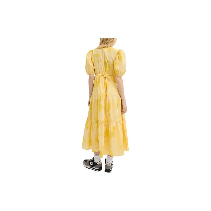 COACH SS24 Short Sleeved Dress Women's Yellow-2