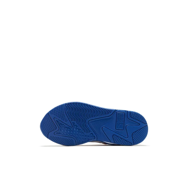 PUMA RS X Cushioning, Wear Resistant Kids Lifestyle Shoes White Blue Red Children Aged 3 7 Years Old-3