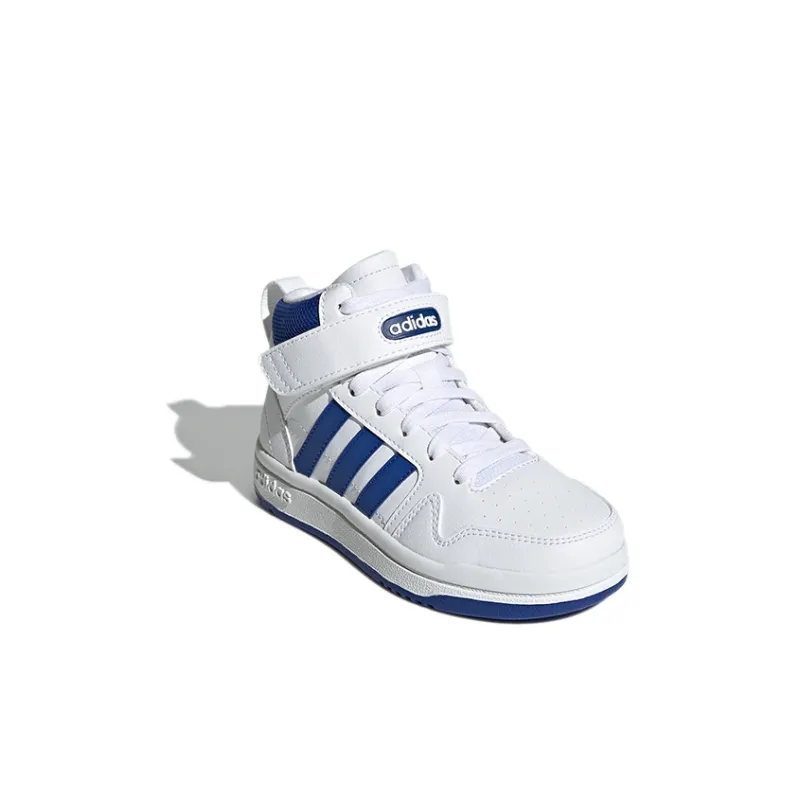 Adidas Neo Postmove Abrasion Resistant Mid Top Children's Basketball Shoes White Kids-4