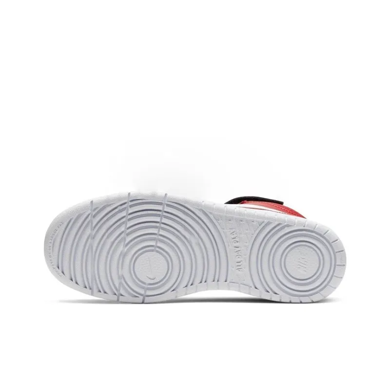 Nike Court Borough 2 Mid 2 Slip-Resistant Cushioning Wear-Resistant Mid-Top Skateboard Shoes Red White Teenagers-4