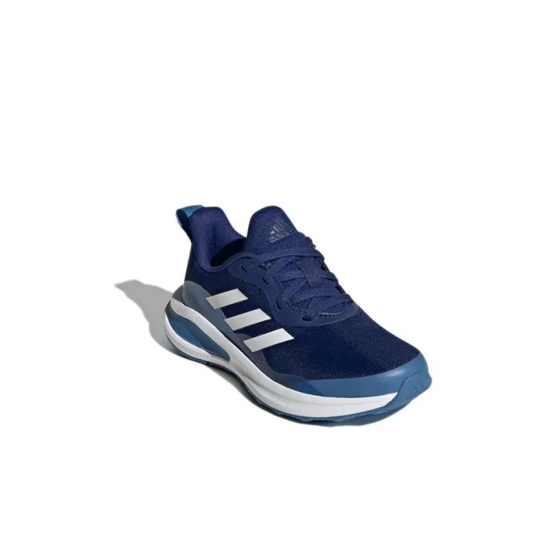 Adidas Fortarun Lace Running J Wear-Resistant Low-Top Athletic Shoes Blue White Kids'-2