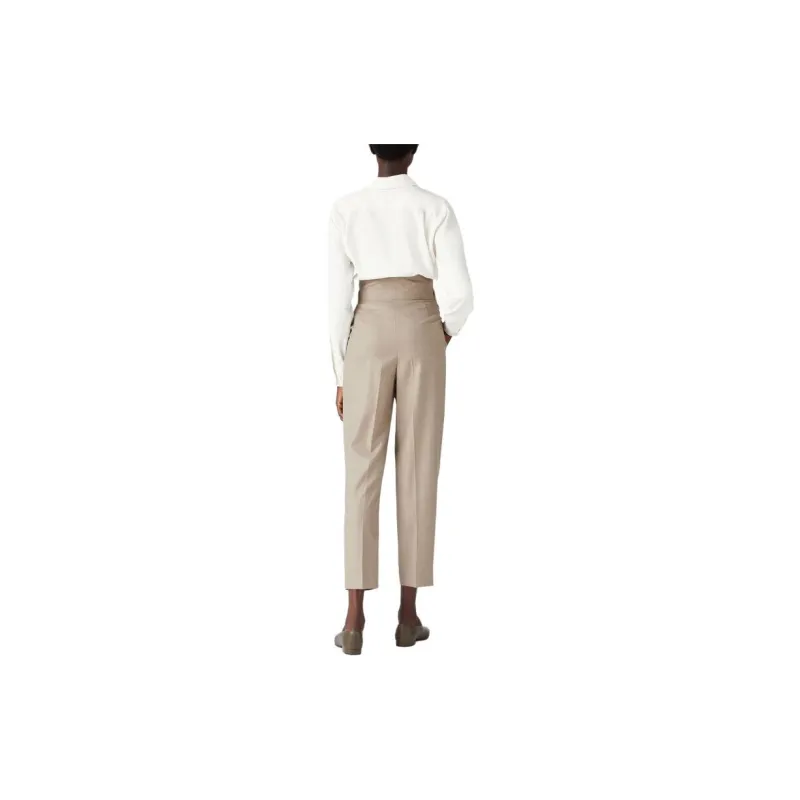 Loro Piana Torrey Trousers Casual Pants Women's Beige-3