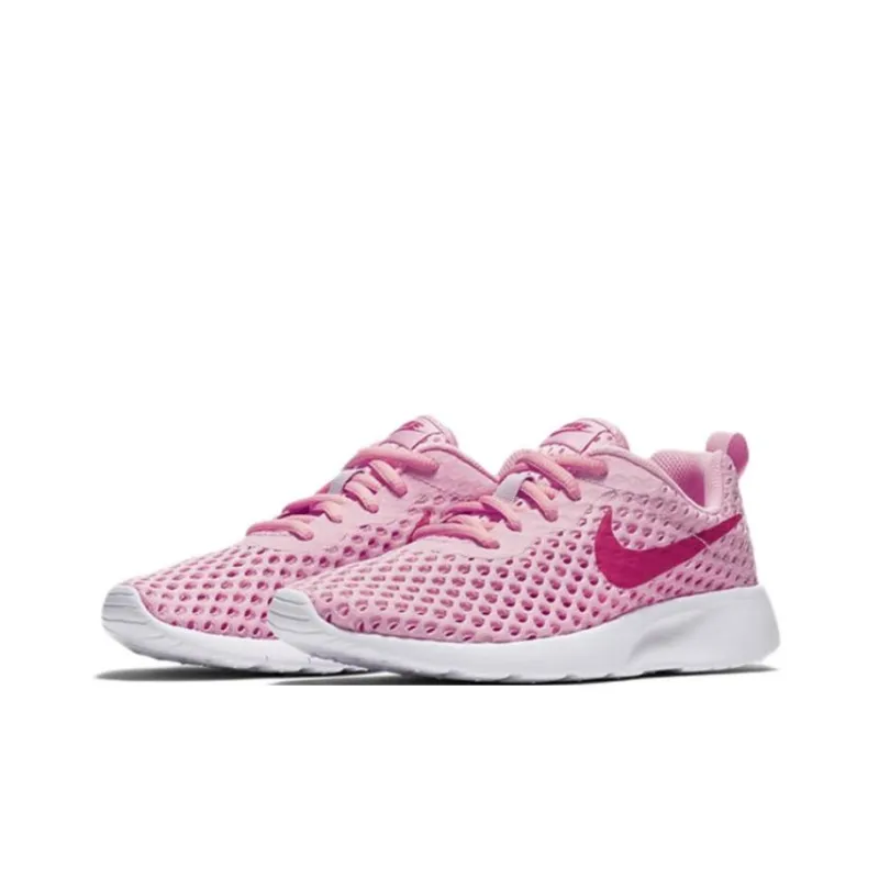 Nike Tanjun Cushioning Anti-Slip And Wear-Resistant Low-Top Kids Lifestyle Shoes Pink Teenagers-2