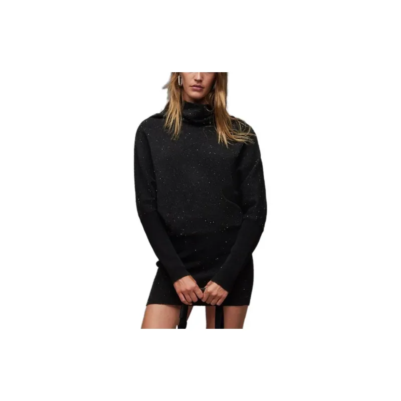 ALLSAINTS Long-Sleeved Dresses Women's Black-3