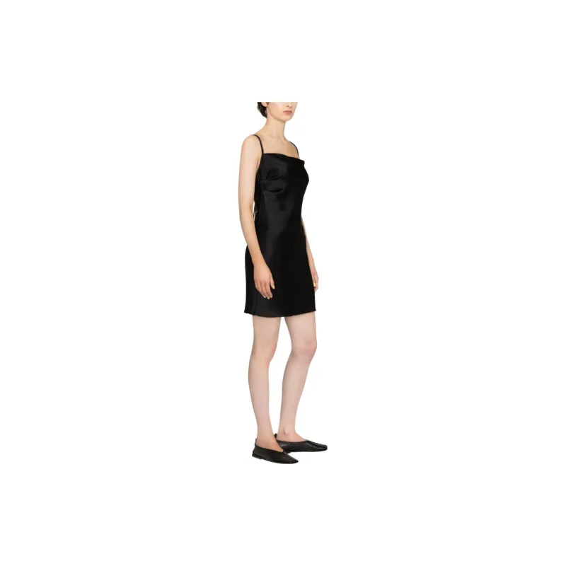 NANUSHKA Merva Square Neck Satin Mini Dress-3