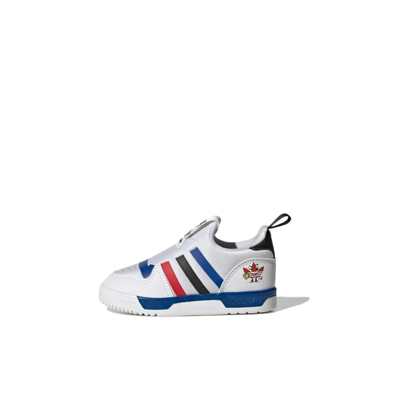 Adidas Originals Abrasion Resistant Shock Absorbers Low Top Toddler Shoes White Blue Infant And Toddler-0