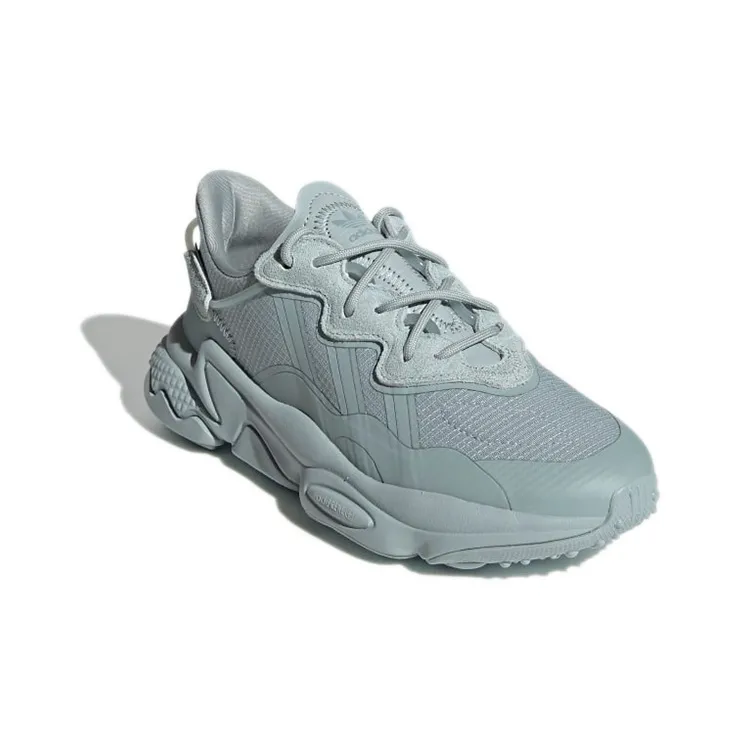 Adidas Originals J Abrasion Resistant Breathable Low Top Kids Lifestyle Shoes Gray Blue Teenagers-2