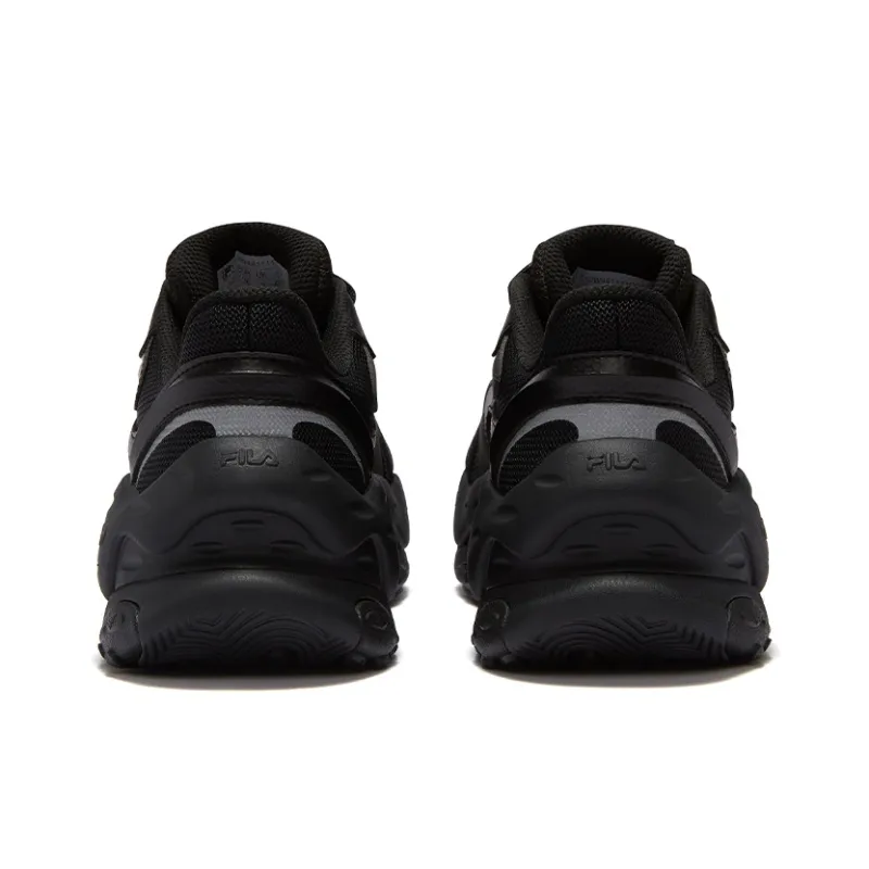 FILA FUSION Cheese Cheese Slip-Resistant Low-Top Casual Shoes Women's Black Gray-3