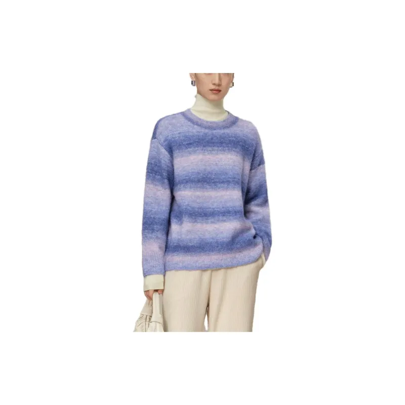 JZ. ANNAKRO Sweaters Women's Striped Violet Blue-2