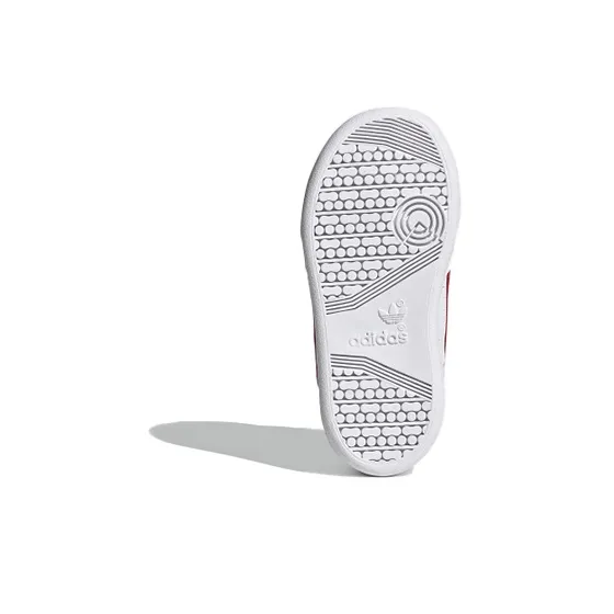 Adidas Originals Continental 80 Cf Low-Top Skateboard Shoes White Red Infant And Toddler-5