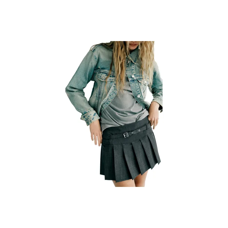 ZARA Casual Short Skirts Women's Gray-2