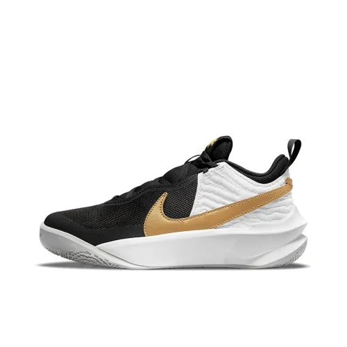 Nike Team Hustle D 10 Black Metallic Gold GS