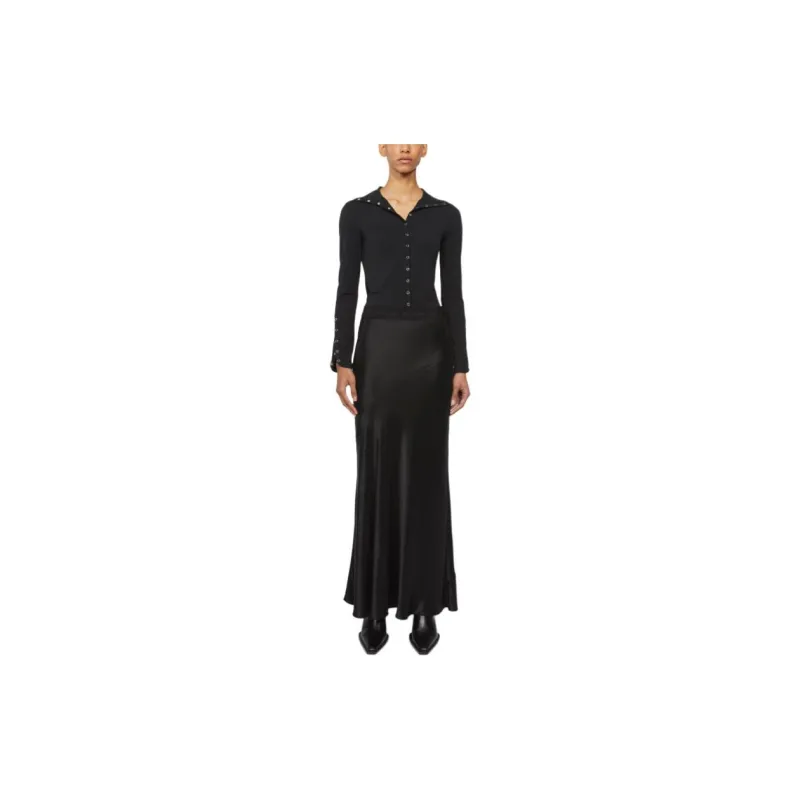 RODEBJER Casual Long Skirt Women's Black-1
