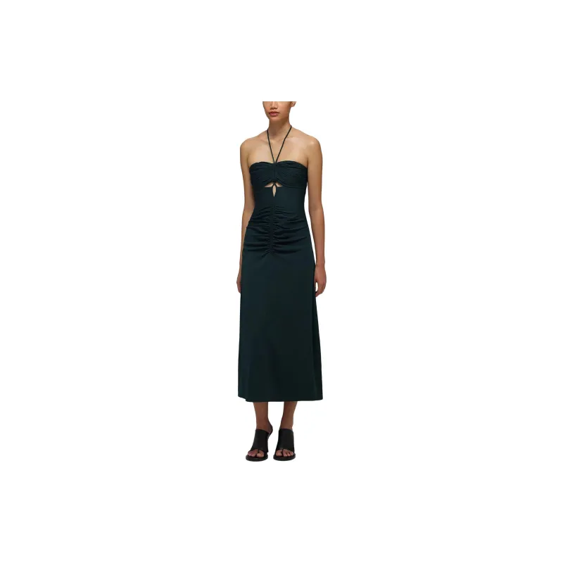 Self-portrait Cut-out Ruched Midi Dress-1