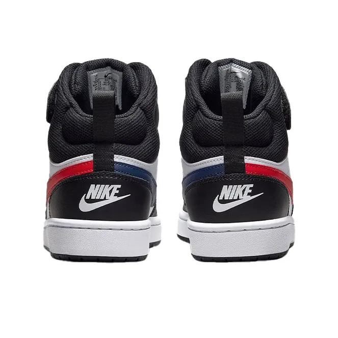 Nike Court Borough Mid 2 'White Black University Red' GS-3