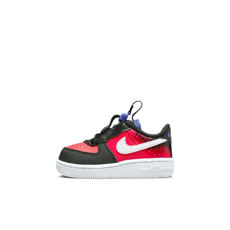 Nike Air Force 1 Toggle SE Waterproof And Wear resistant Low Top Skateboard Shoes Black Red Infant And Toddler-0