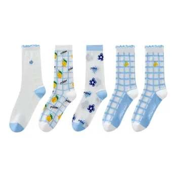 MIIOW Mid Calf Socks Women's 5 Pack