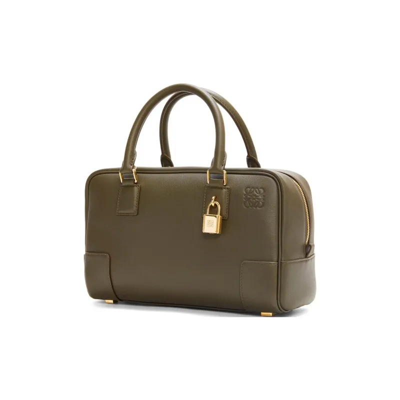 LOEWE Amazona Cow Leather Shoulder Bag, Crossbody Bag, Handbag Regular Women's Dark Khaki Green-1