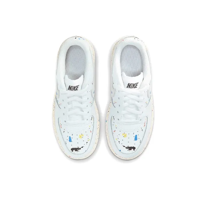 Nike Air Force 1 LV8 3 Abrasion Resistant Low Top Skateboard Shoes White Children Aged 3 7 Years Old-3