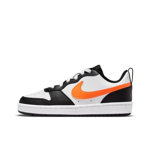 Nike Court Borough 2 Low White Black Orange GS