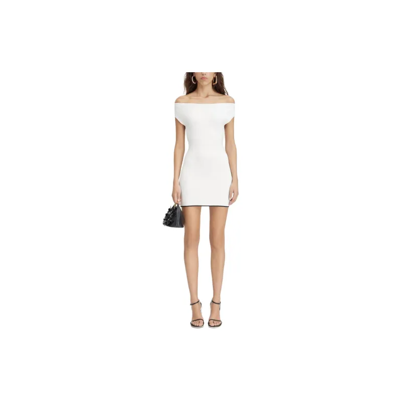 Jacquemus SS24 Le Mariage Collection Mini Knitted Dress Short-Sleeved Dresses Women's Off White/Ecru-2