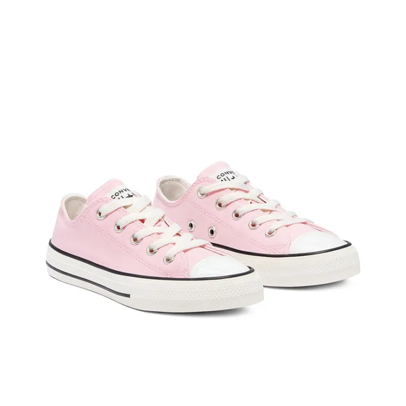 Converse Chuck Taylor All Star Low Top Anti Slip Wear Resistant Low Top Kids Canvas Shoes Pink White Teenagers-2