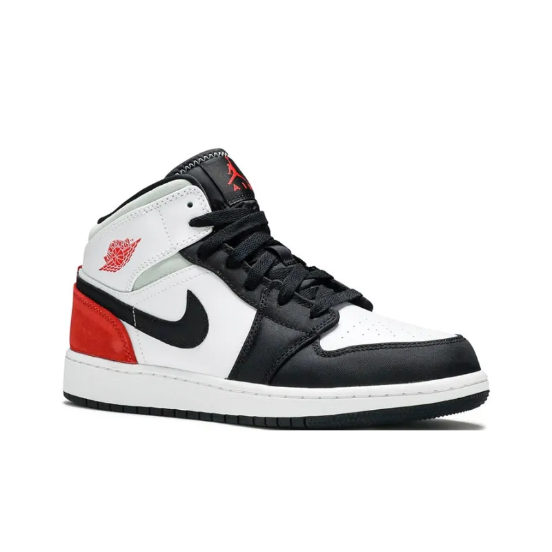 Jordan 1 Mid SE White Black Red Spruce GS-6