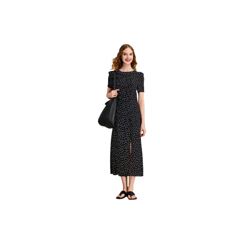 HAVVA Short Sleeved Dresses Women's Polka Dot-4