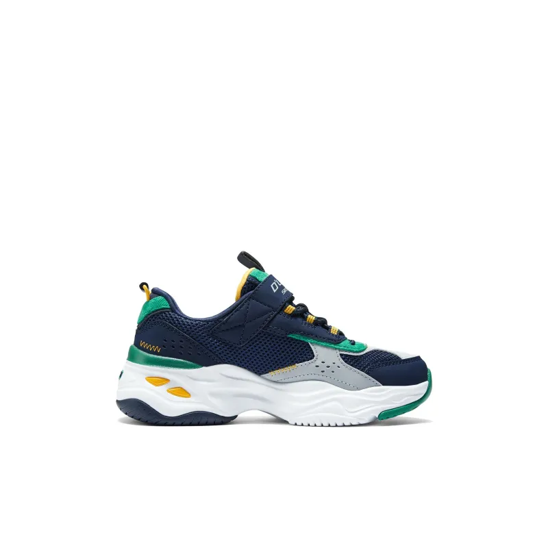 Skechers Cushioning, Wear Resistant Low Top Kids Lifestyle Shoes Dark Blue Green Kids'-1
