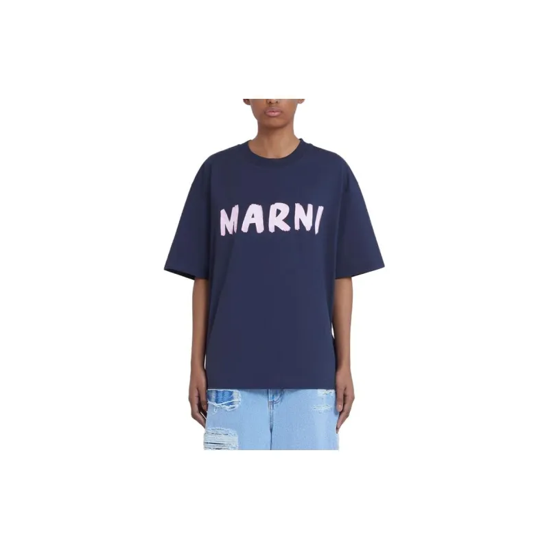 MARNI Logo Printed Crewneck T Shirt-1