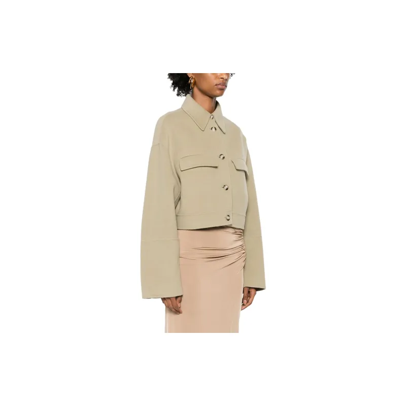 NANUSHKA Felted Wool blend Cropped Jacket-3
