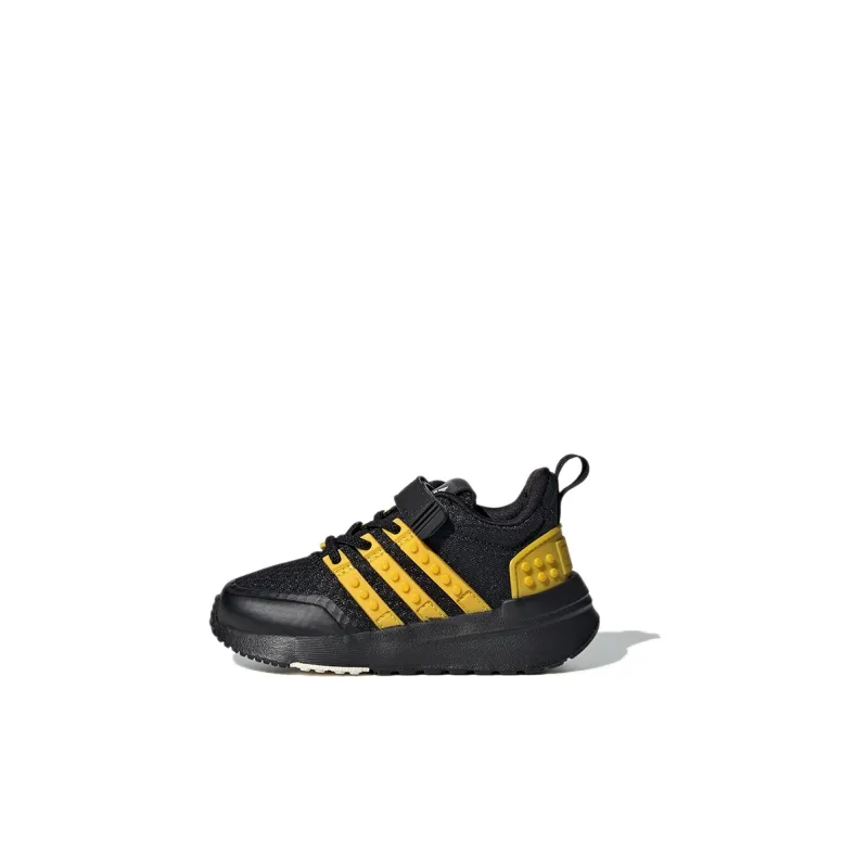 LEGO x Adidas Racer Tr El Abrasion Resistant Low Top Toddler Shoes Black Yellow Infant And Toddler-0