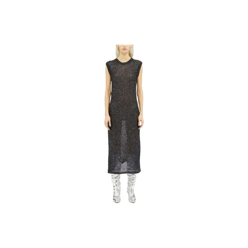 MSGM Glitter Knitted Midi Dress-1